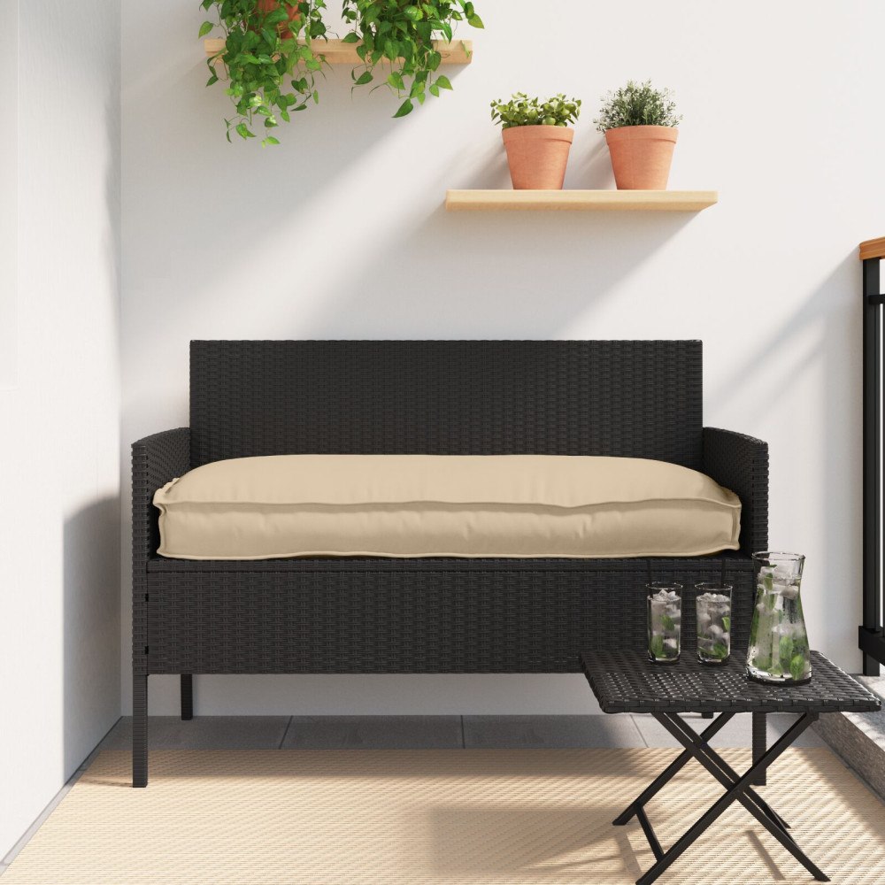vidaXL Pallkuddar för Bänk 2 st Beige 150x40x8 cm Oxford Tyg
