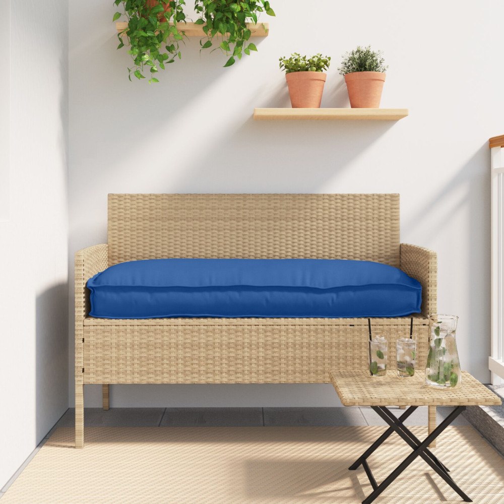 vidaXL Pallettkuddar för bänk 2 st Kunglig blå 150x40x8 cm Oxford-tyg