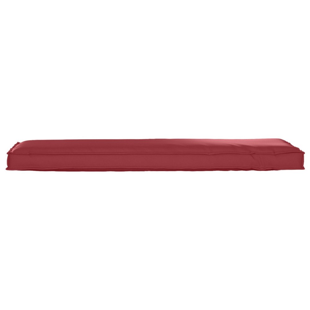 vidaXL Utomhuskudde Vinröd Polyester 140 cm x 40 cm x 8 cm Bänkdyna