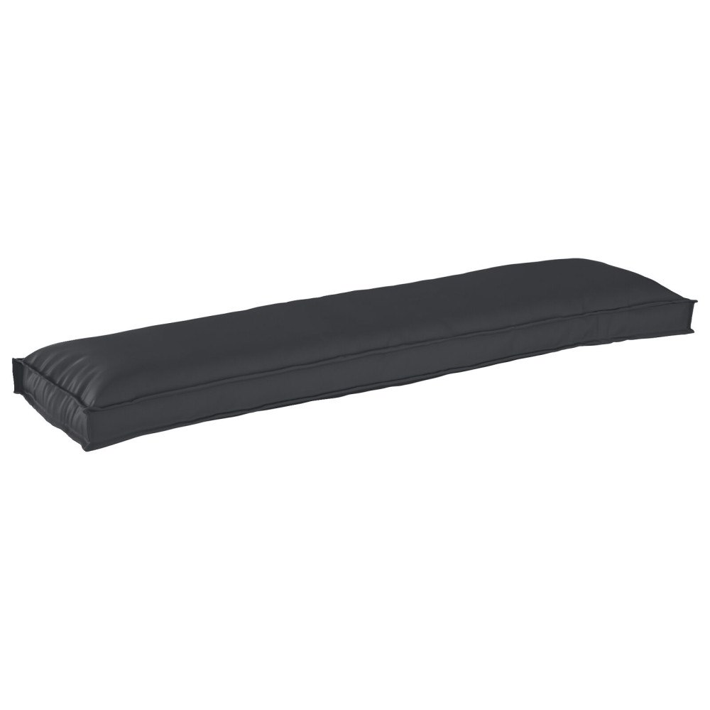 vidaXL Pallkuddar för bänk 2 st Svart 150x40x8 cm Oxford tyg