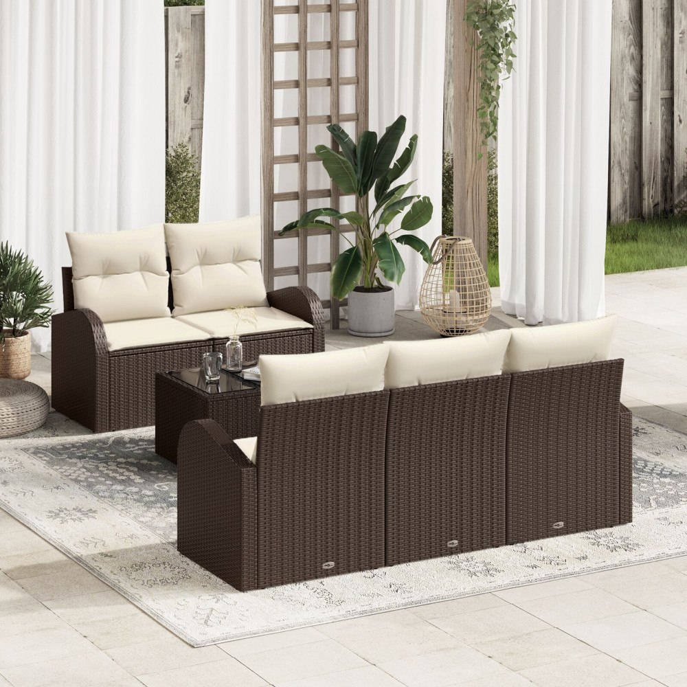 vidaXL Trädgårdsoffset Brun 55 x 55 x 37 cm konstrotting