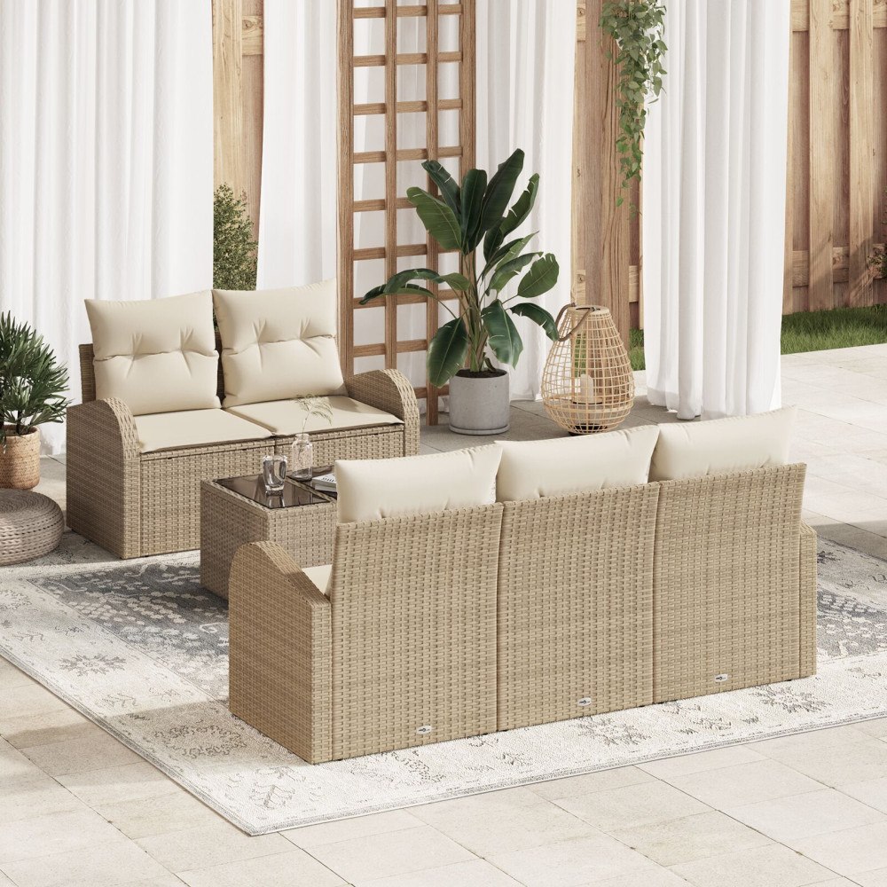 vidaXL Trädgårdsoffset Beige 55 x 55 x 37 cm konstrotting