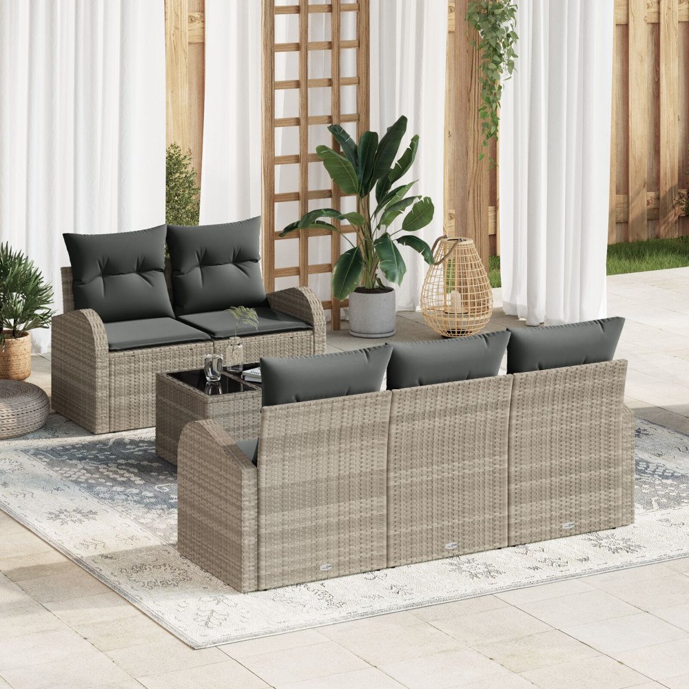 vidaXL Trädgårdsoffset Ljusgrå 55 x 55 x 37 cm konstrotting