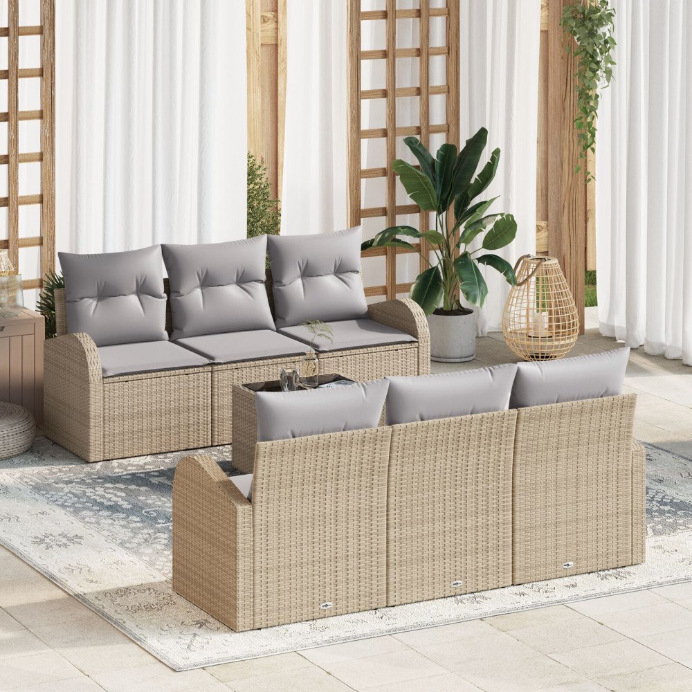 vidaXL Trädgårdsoffset Beige 55 x 55 x 37 cm konstrotting