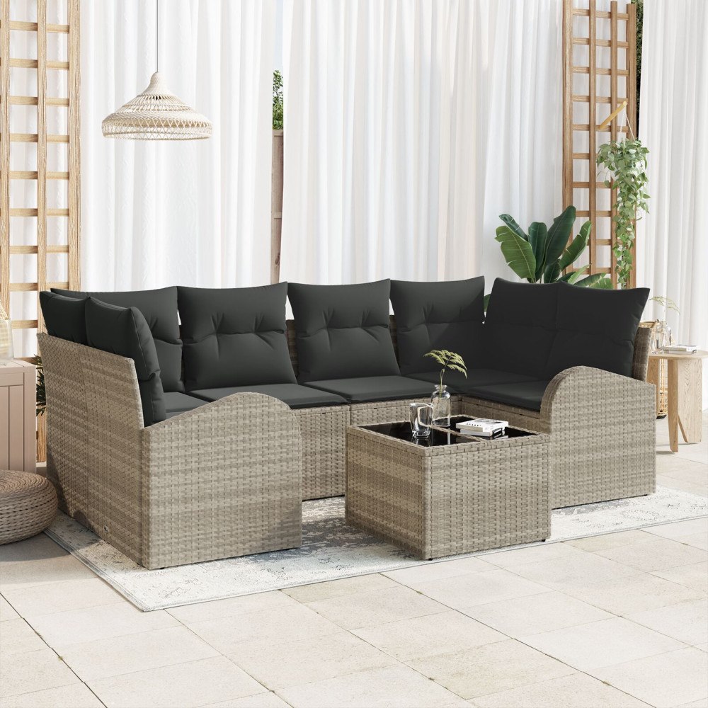 vidaXL Trädgårdsoffset Ljusgrå 55 x 55 x 37 cm konstrotting