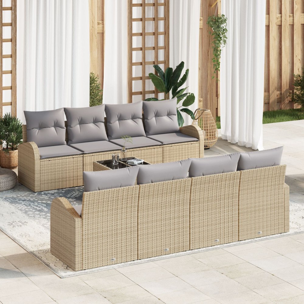 vidaXL Trädgårdsoffset Beige 55 x 55 x 37 cm konstrotting