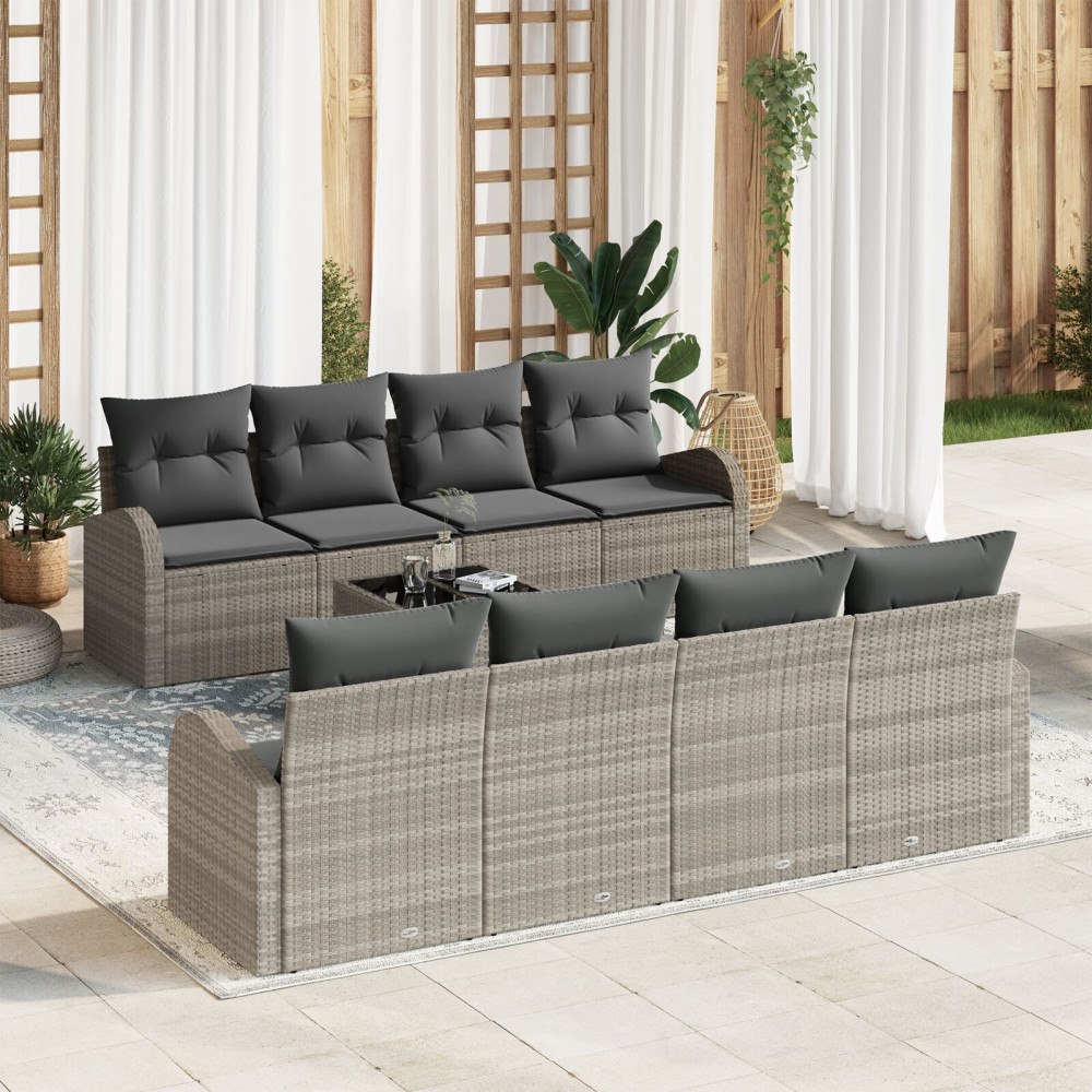 vidaXL Trädgårdsoffset Ljusgrå 55 x 55 x 37 cm konstrotting