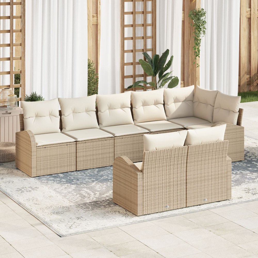 vidaXL Trädgårdsoffset Beige och gräddfärgad 55 x 55 x 37 cm