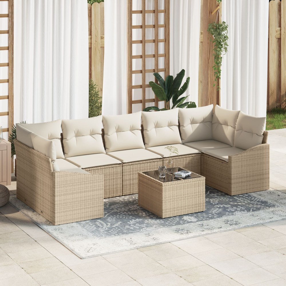 vidaXL Soffset Beige och gräddfärgad 55 x 55 x 37 cm konstrotting