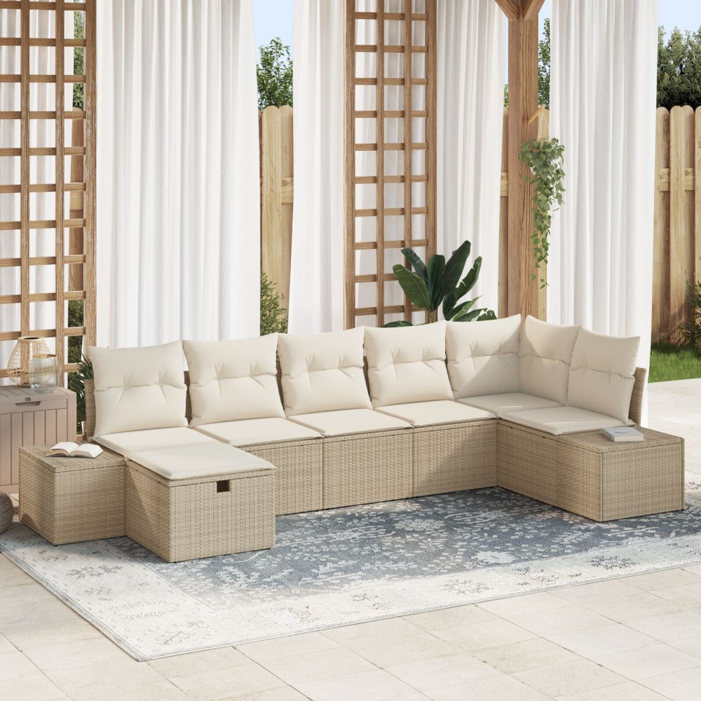 vidaXL Soffset 7 st konstrotting