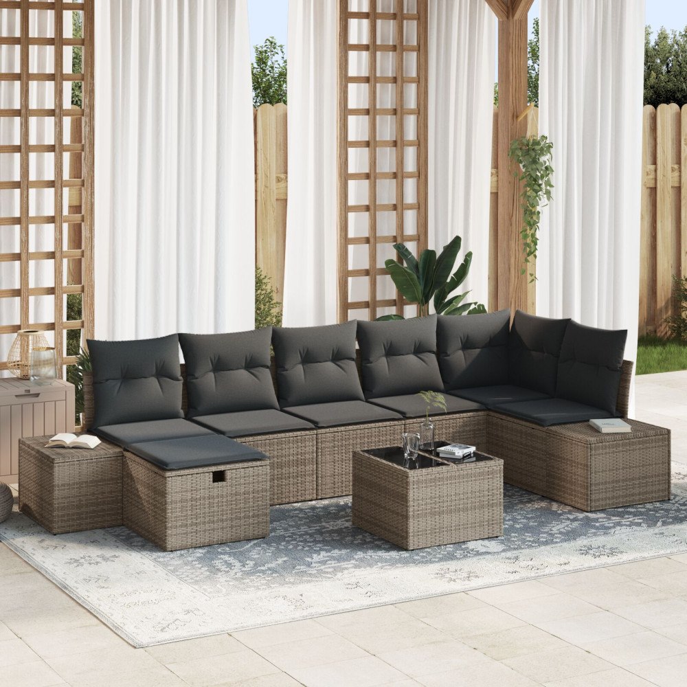 vidaXL Soffset 7 st konstrotting