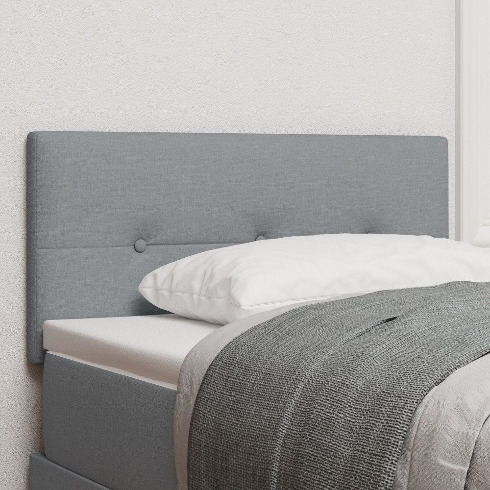 vidaXL Sänggavel Knappradig Ljusgrå 80 cm Tyg