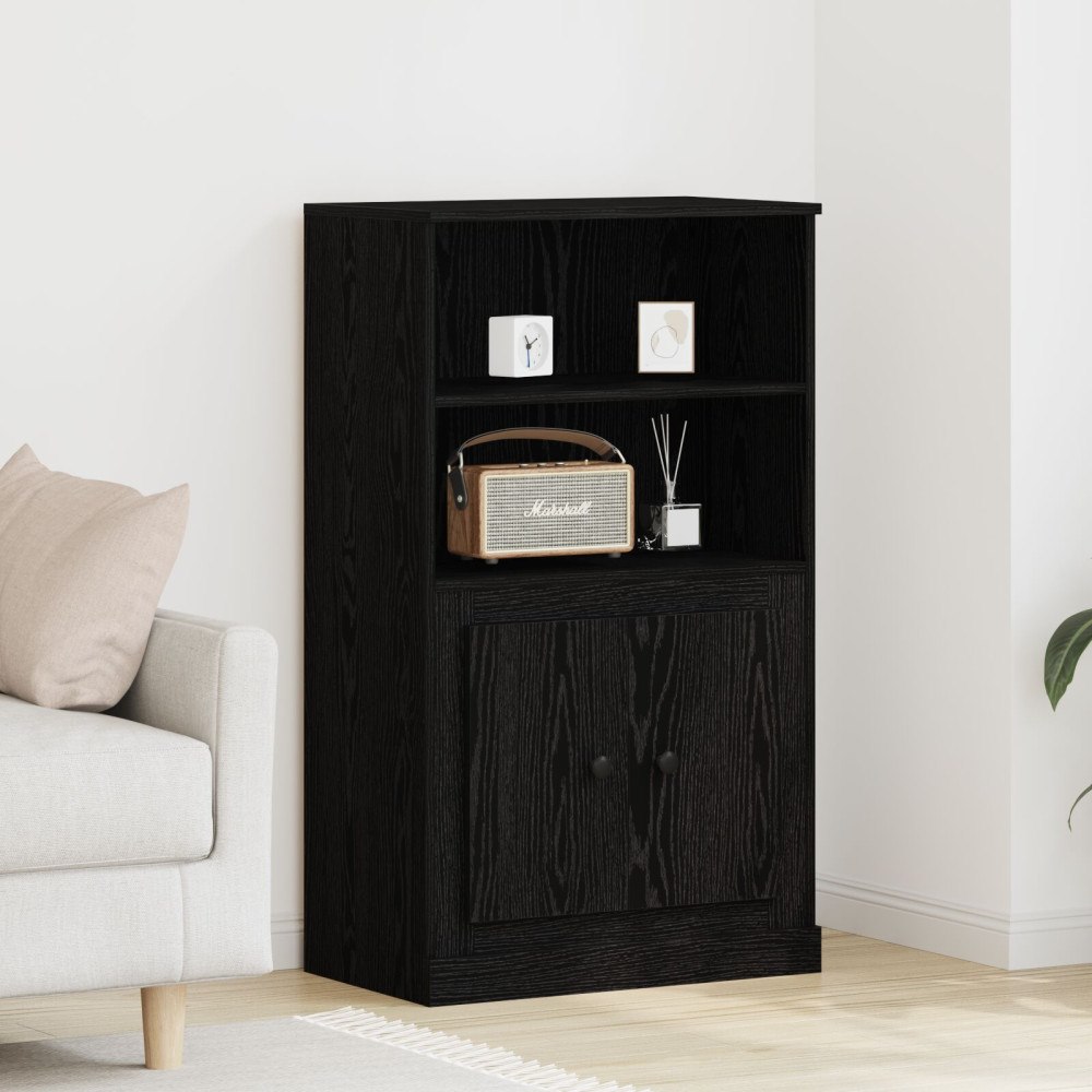 vidaXL Högskåp svart ek 60x35,5x103,5 cm konstruerat trä