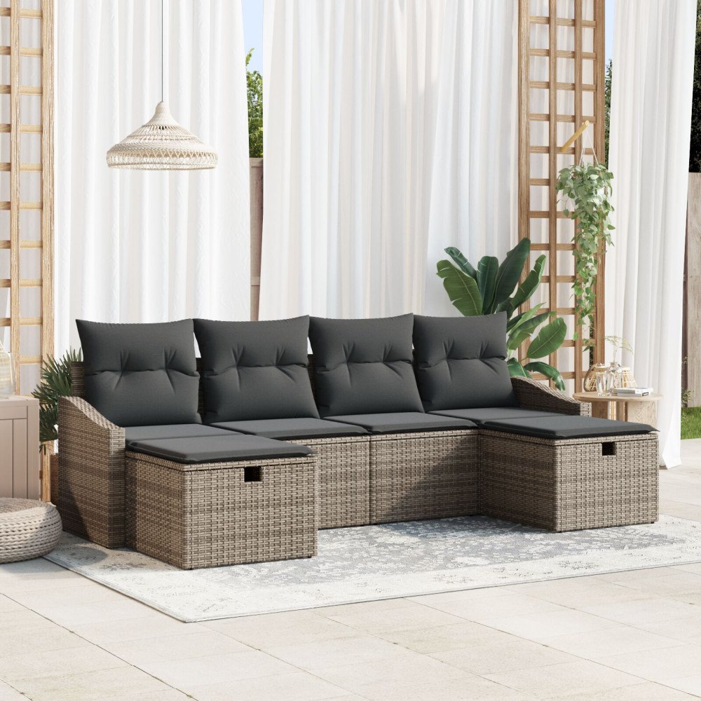 vidaXL Soffset 6 st konstrotting