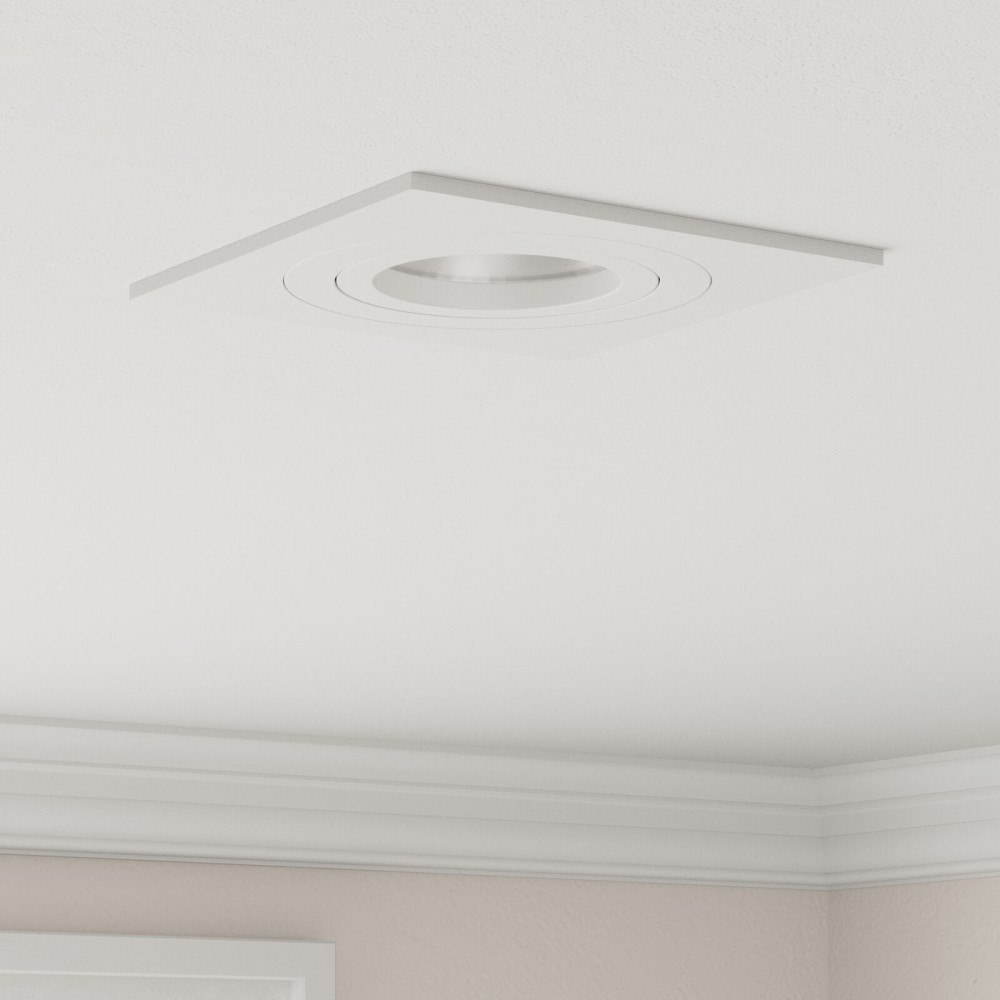 vidaXL Inbyggda Spotlights 24 st Fyrkantig GU10 Vit 91x91 mm