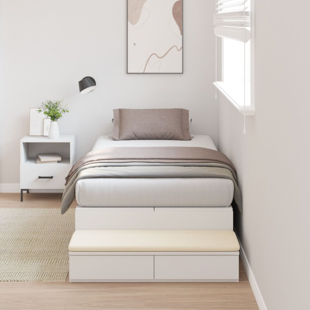 vidaXL Förvaringssängram Vit 90x200 cm