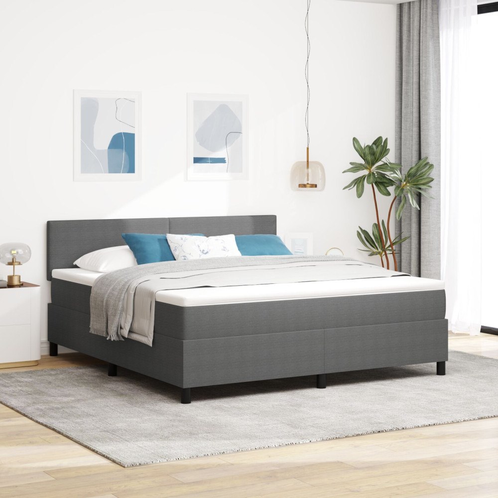 vidaXL Bäddfjäder Ljusgrå och vit. 180 x 200 cm Kordread tyg