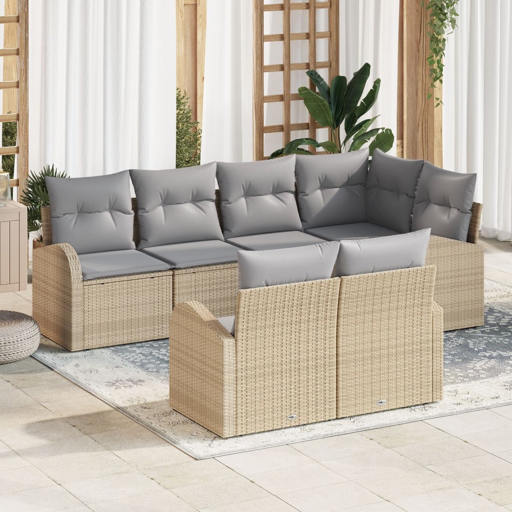 vidaXL Trädgårdsoffset Beige konstrotting