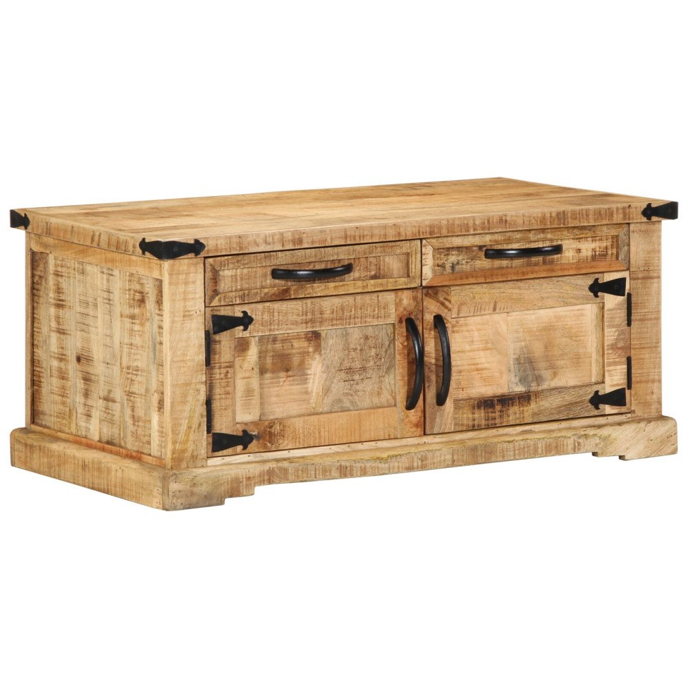 vidaXL Kaffe Bord 90x50x40 cm Massivt Trä Grovt Mango