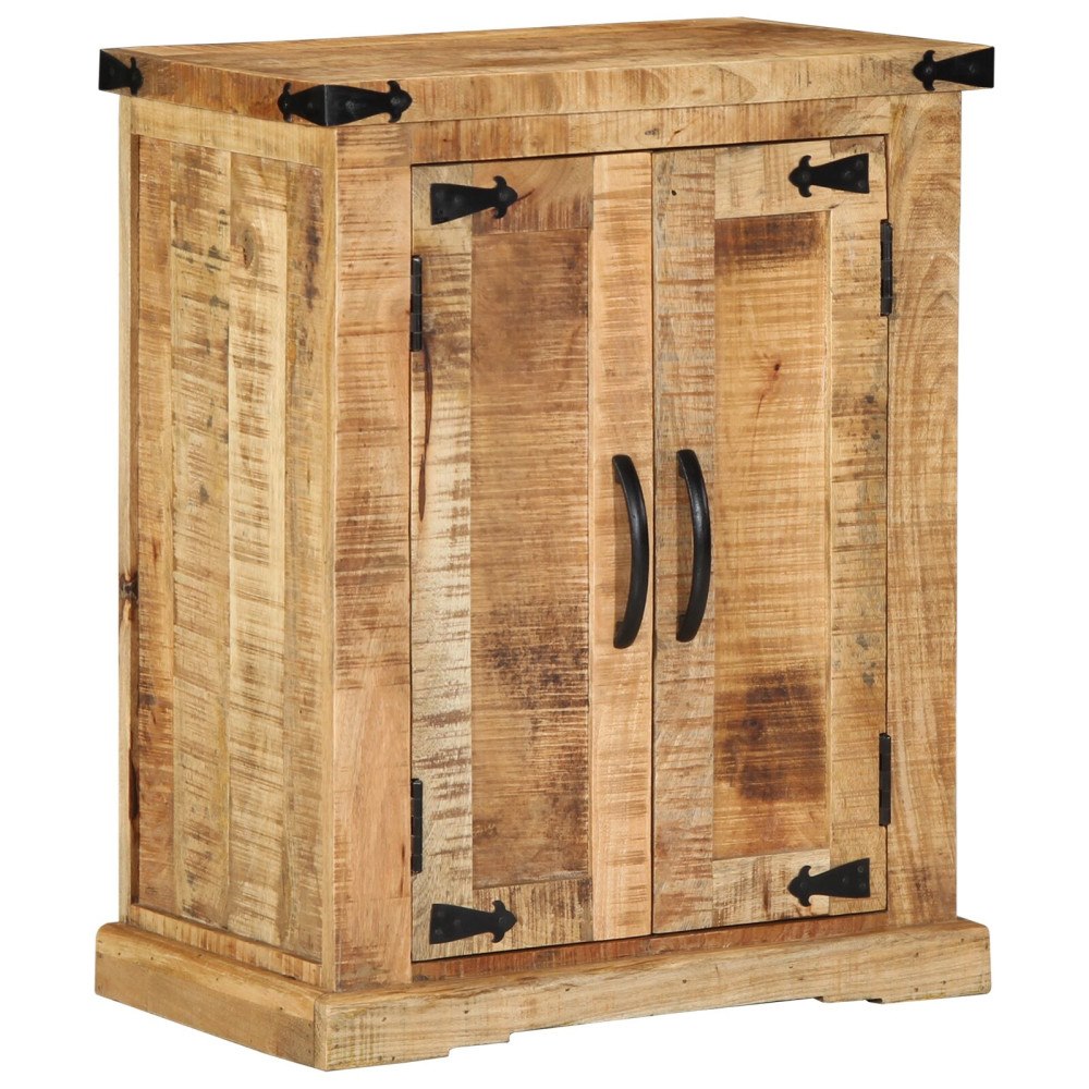vidaXL Skåp 55x35x70 cm Massivt trä Grovt Mango