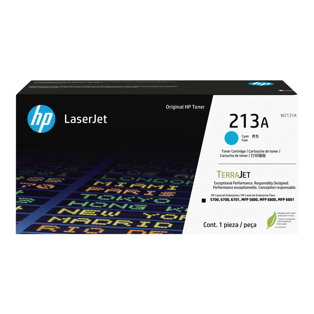 Hewlett-Packard HP 213A - cyan - original - LaserJet - tonerkassett (W2131A)