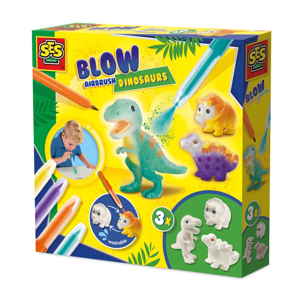 SES Creative SES Creative - Blow Pens - Airbrush Dinosaurs - (S14295)