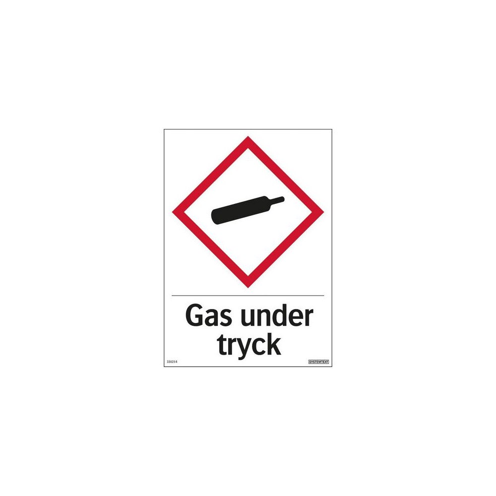 NO BRAND VENDOR (SE) Skylt Gas under tryck 210x297mm