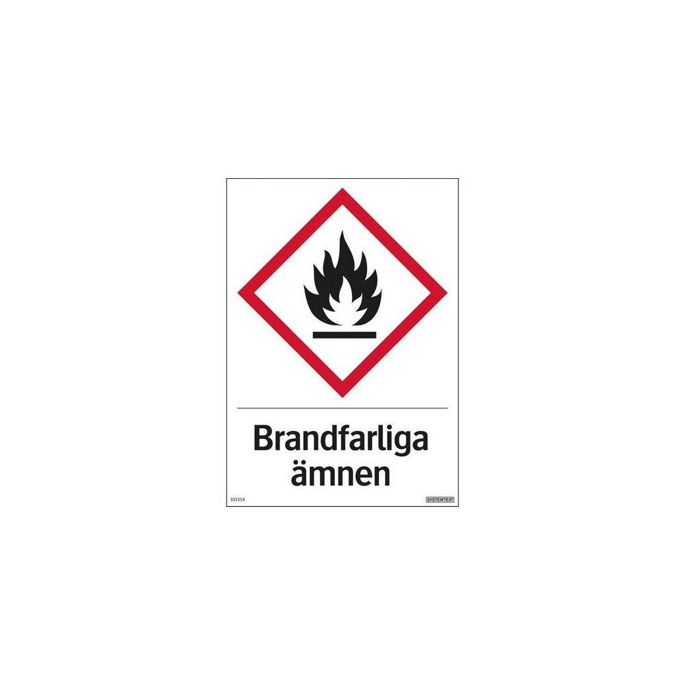NO BRAND VENDOR (SE) Skylt Brandfarliga ämnen 210x297mm