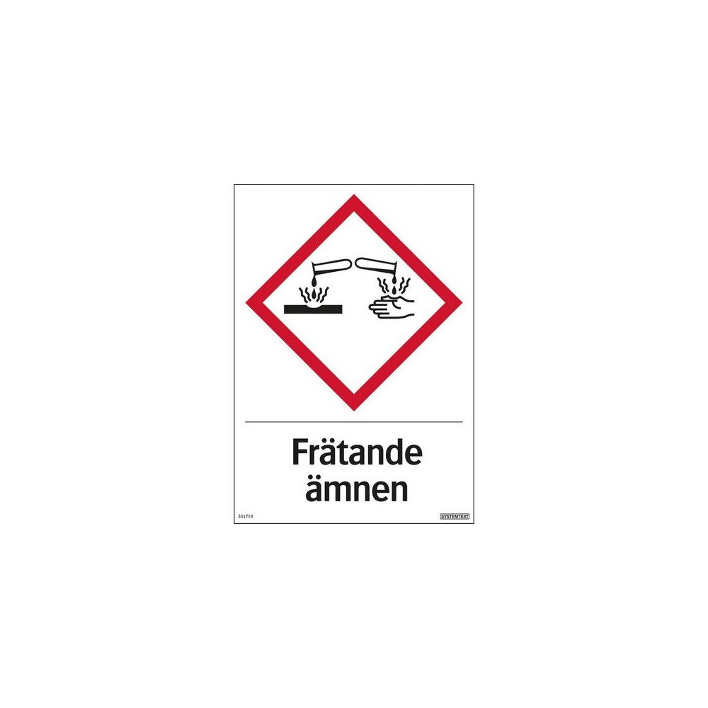 NO BRAND VENDOR (SE) Skylt Frätande ämnen 210x297mm