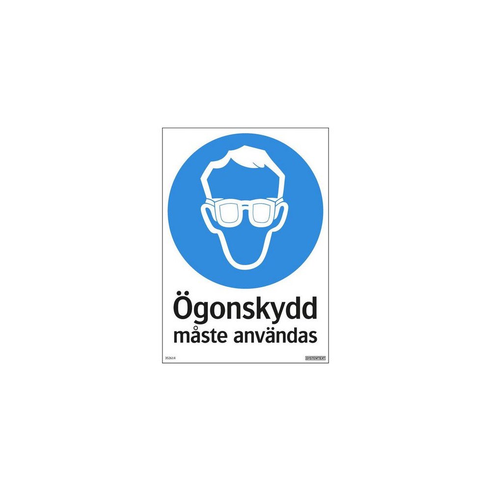 NO BRAND VENDOR (SE) Skylt Skyddsglasögon 210x297mm