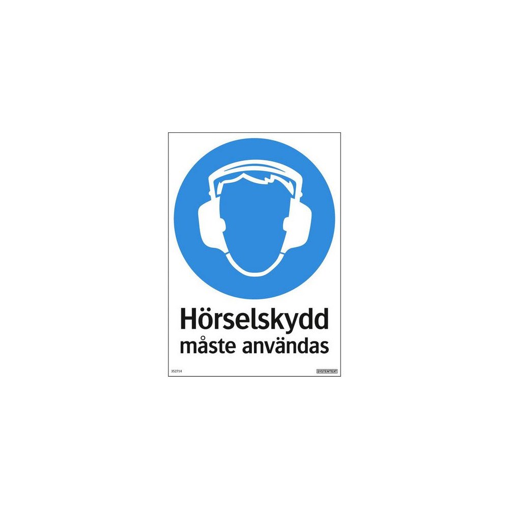 NO BRAND VENDOR (SE) Skylt Hörselskydd 210x297mm