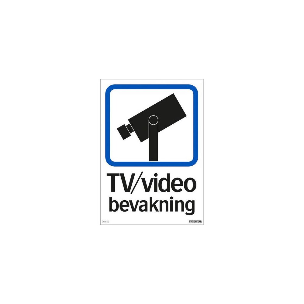 NO BRAND VENDOR (SE) Skylt TV/video148x210mm