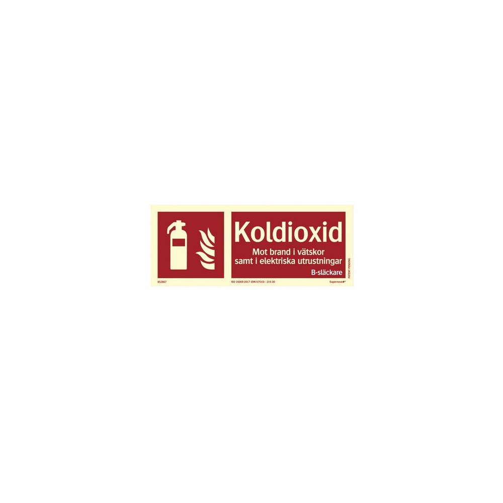 NO BRAND VENDOR (SE) Skylt Koldioxidsläckare Supernova AFS