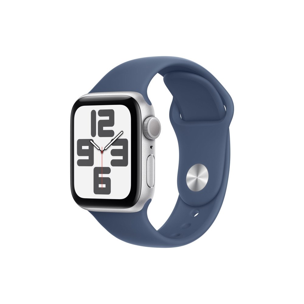 Apple Apple Watch SE (GPS) 2a generation - silveraluminium - smart klocka med sportband - denim - 32 GB