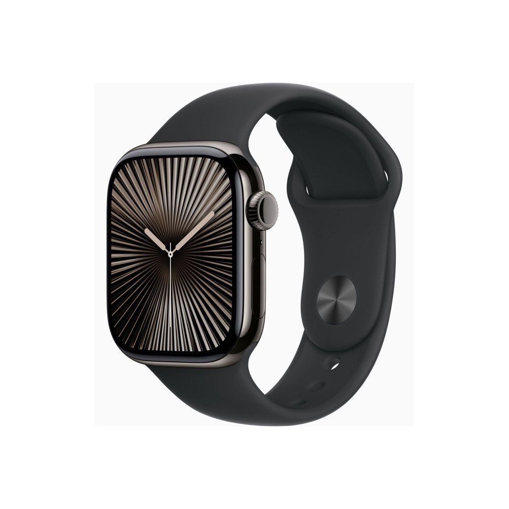 Apple Apple Watch Series 10 (GPS + Cellular) - skiffer titan - smart klocka med sportband - svart - 64 GB