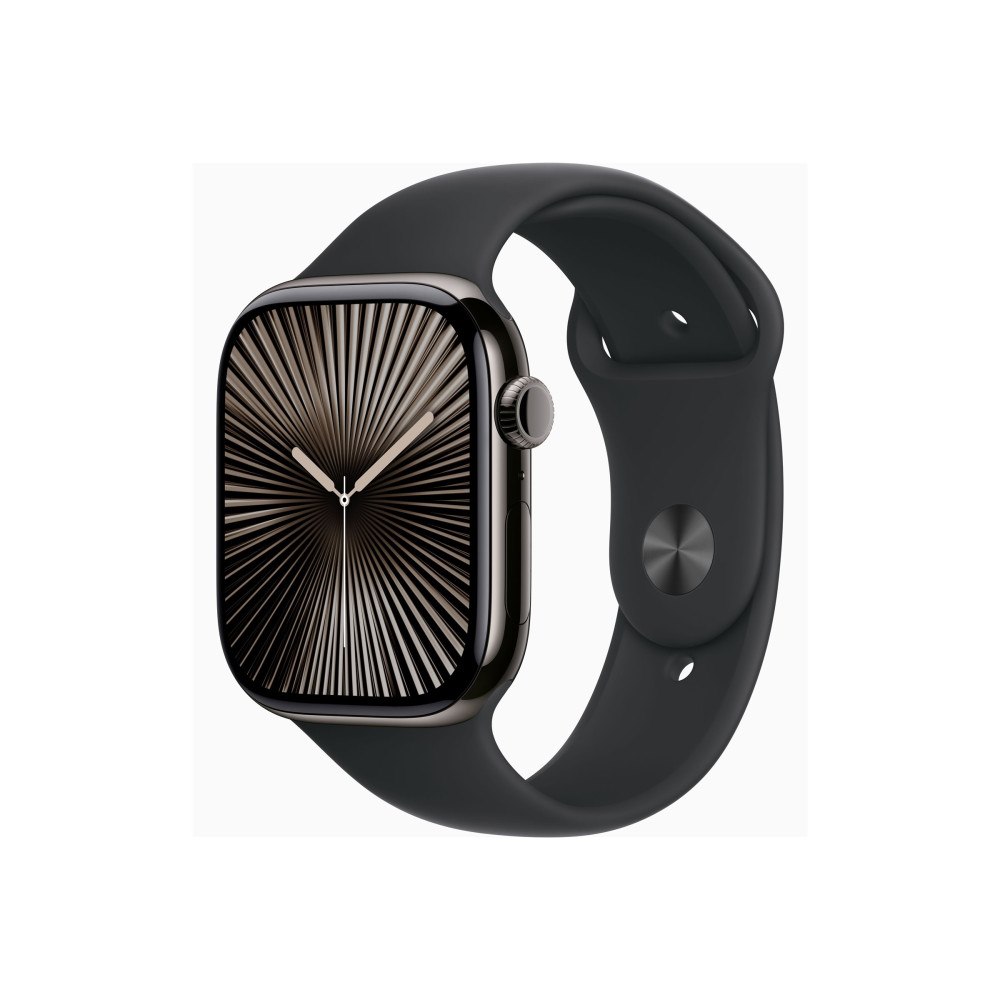 Apple Apple Watch Series 10 (GPS + Cellular) - skiffer titan - smart klocka med sportband - svart - 64 GB
