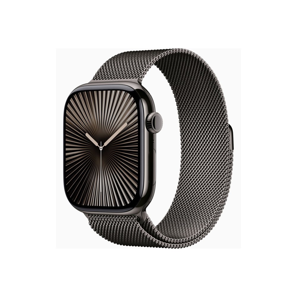 Apple Apple Watch Series 10 (GPS + Cellular) - skiffer titan - smart klocka med milanesisk loop - skiffer - 64 GB