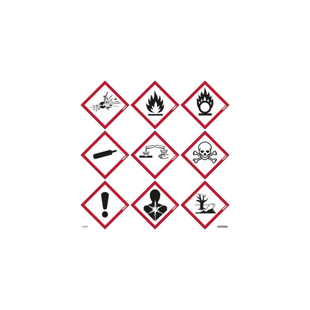 NO BRAND VENDOR (SE) Skylt Faropiktogram CLP 9st 85x85mm