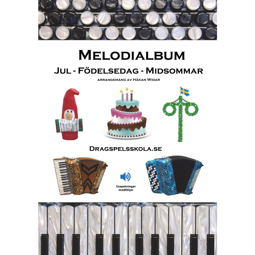 Notfabriken Melodialbum Jul-Födelsedag-Midsommar (bok, spiral)