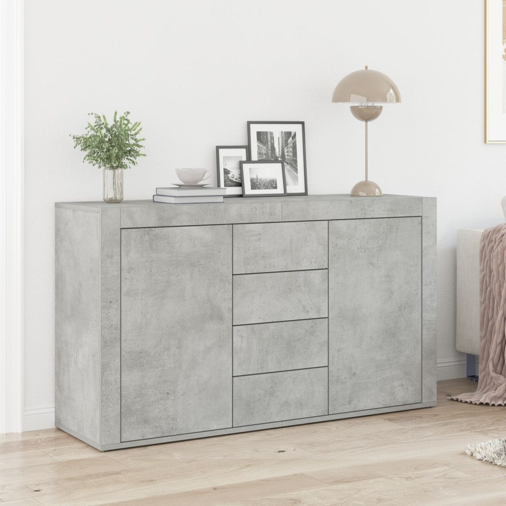 vidaXL Sideboard Betonggrå Konstruerat Trä 120 x 36 x 69 cm Förvaring
