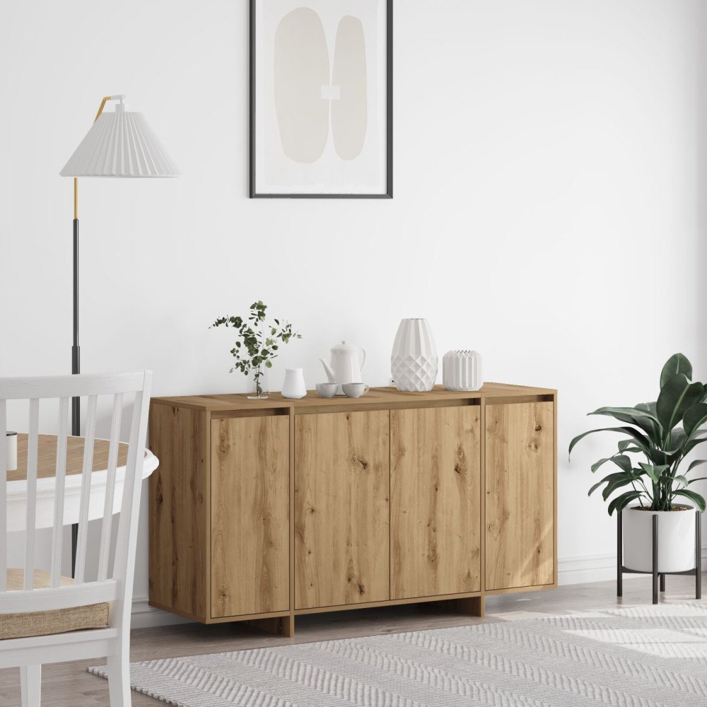 vidaXL Ek Sideboard Artisan Oak Träkomposit 135 x 41 x 75 cm Sideboard