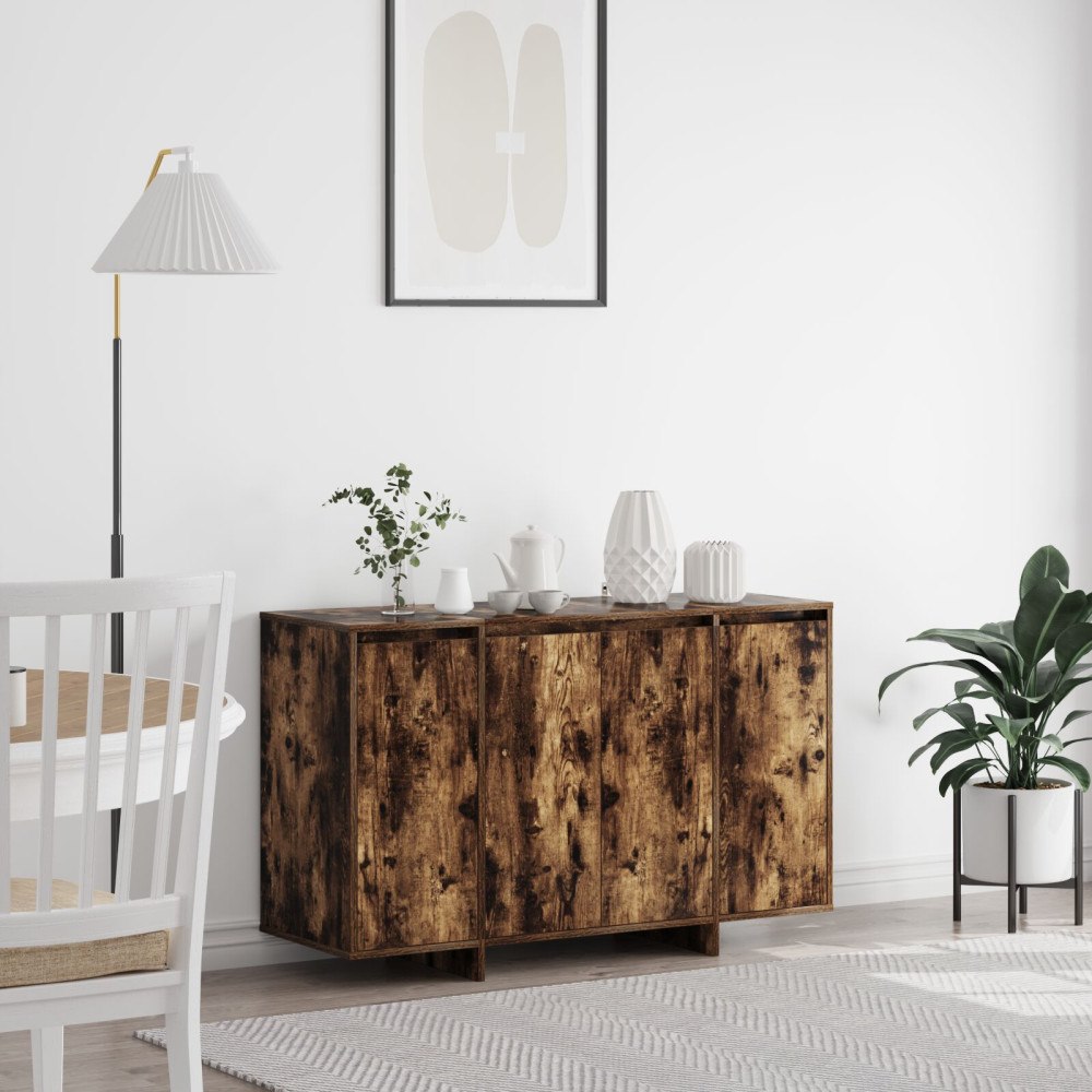 vidaXL Rökt Ek Sideboard Rökt Ek Konstruerat Trä 120 x 41 x 75 cm