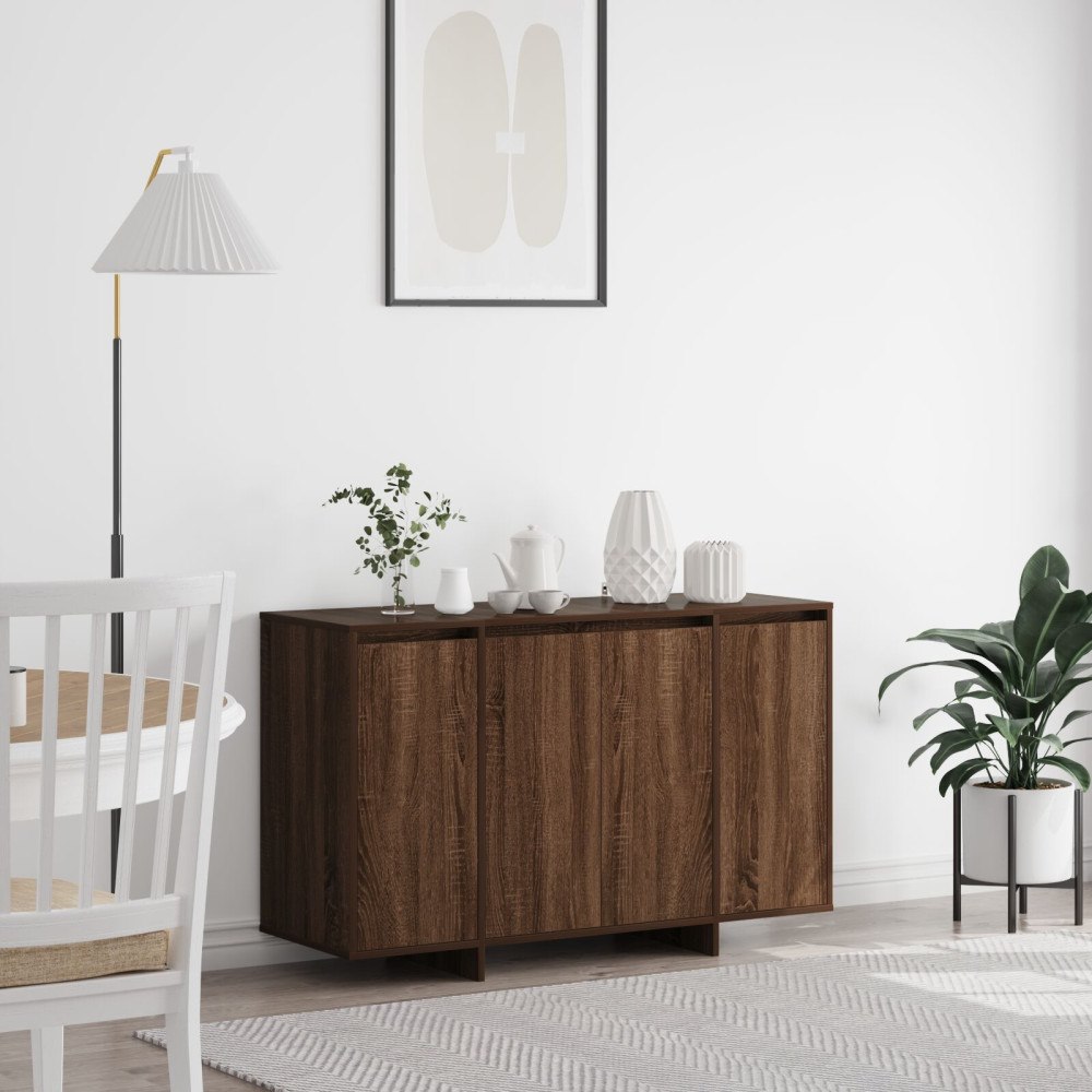 vidaXL Brun Ek Sideboard Brun ek Massiv Ek 120 x 41 x 75 cm Rektangulär