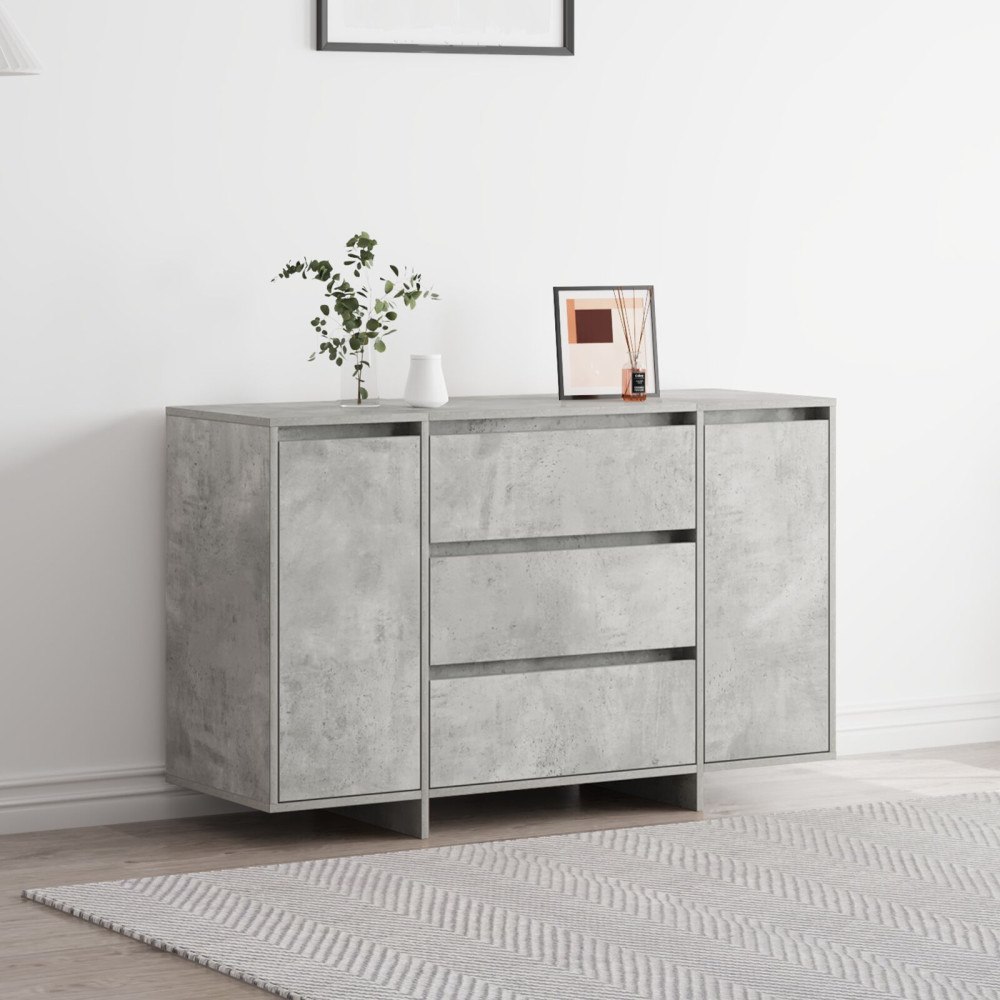 vidaXL Sidobord Betonggrå 120x41x75 cm Konstruerat trä