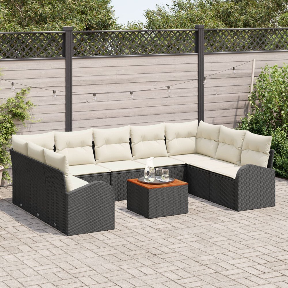 vidaXL 10 st Svart