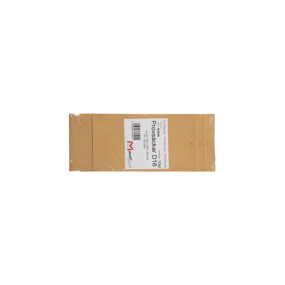MAILmedia® Provsäck nr.16 125x290x40mm 10/fp