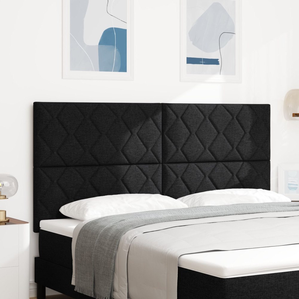 vidaXL Huvudgavel Svart 180 cm tyg