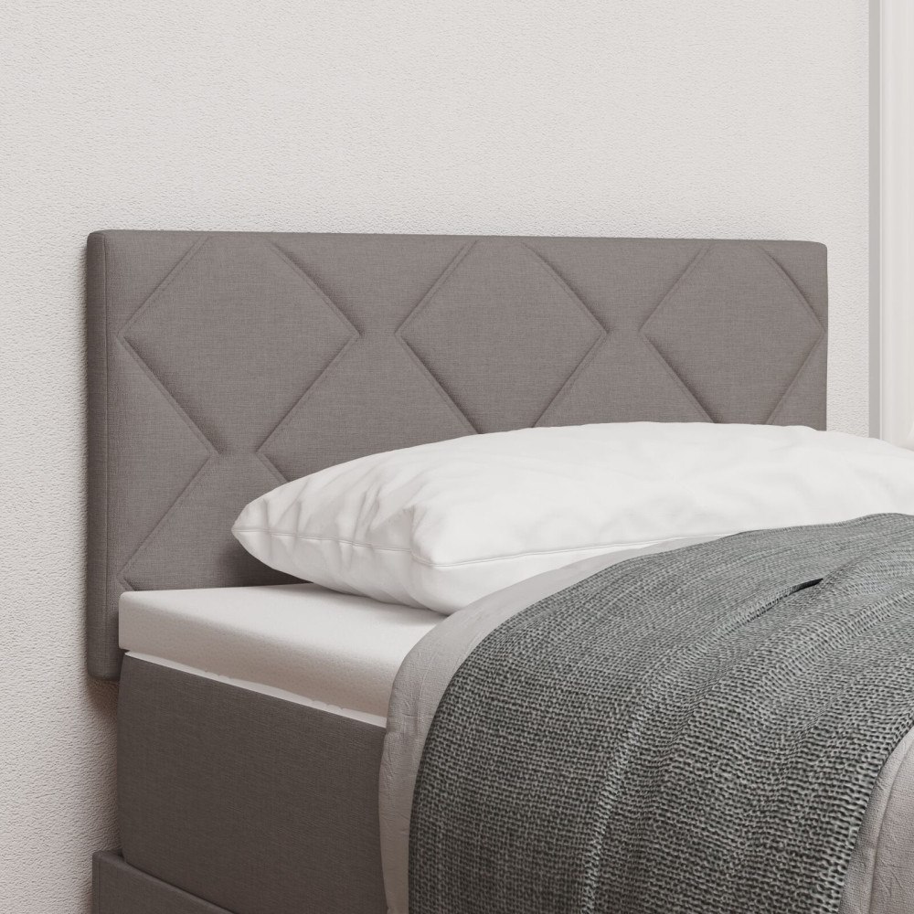 vidaXL Huvudgavel Diamantblock Design Taupe 80 cm Tyg