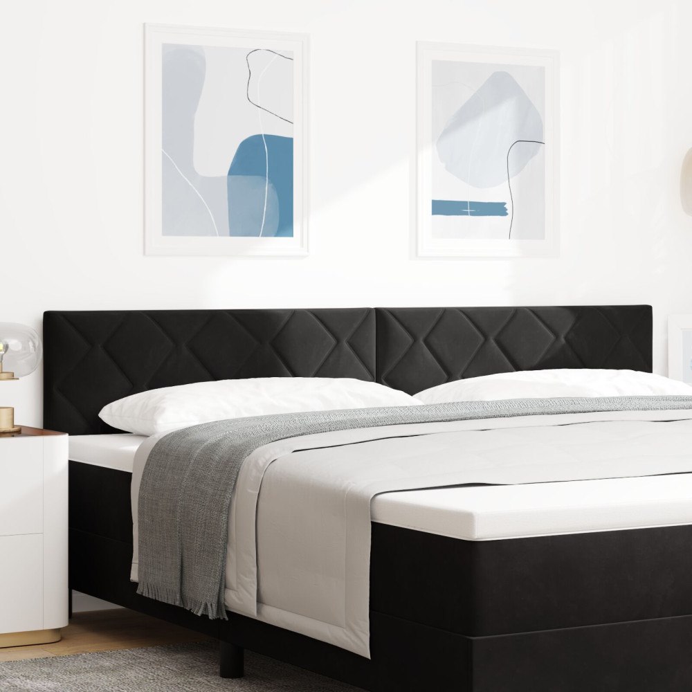 vidaXL Sänggavel Diamantblock Design Svart 200 cm Väljett