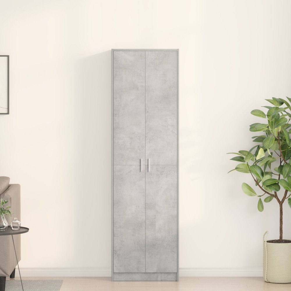 vidaXL Garderob Betonggrå 55x25x189 cm Trä